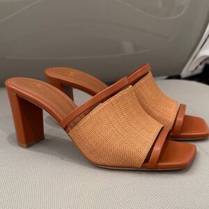 Malone Souliers Tan and Brown Mules